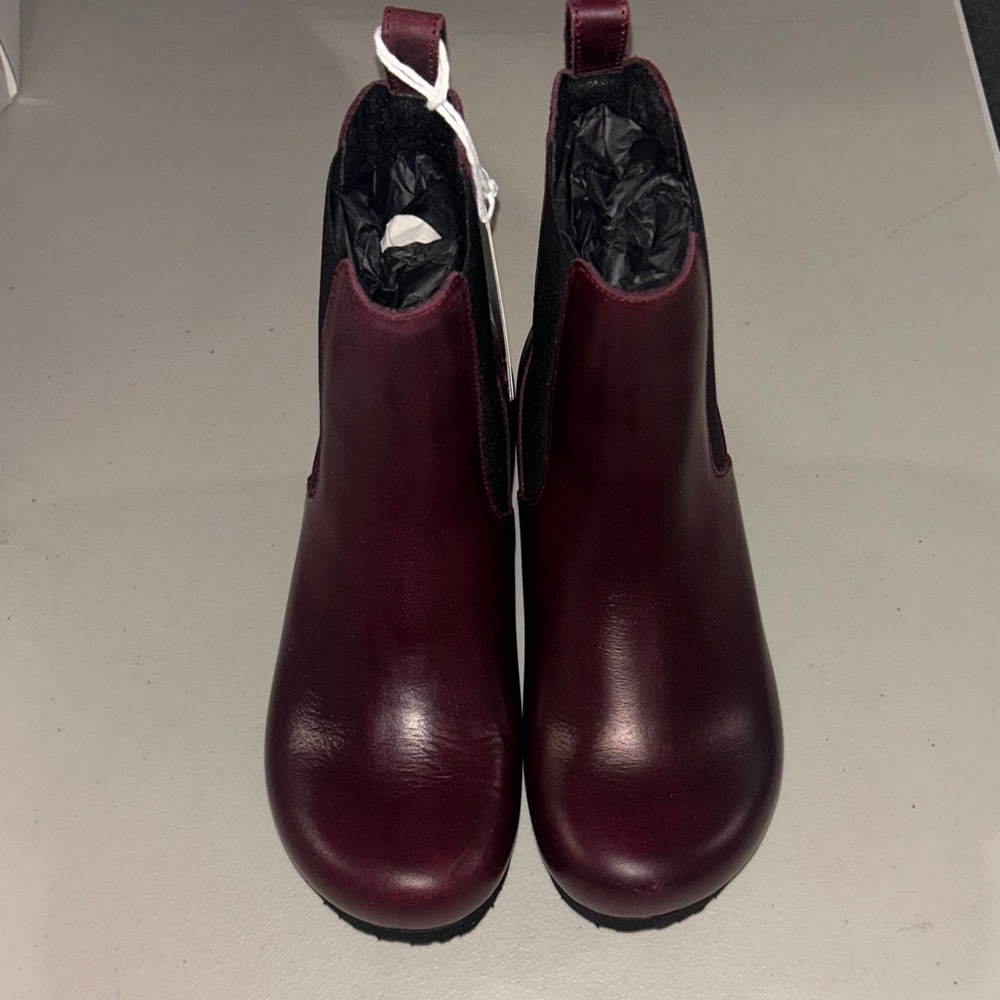 Birkenstock Burgundy Ankle Booties
